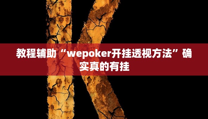 教程辅助“wepoker开挂透视方法”确实真的有挂