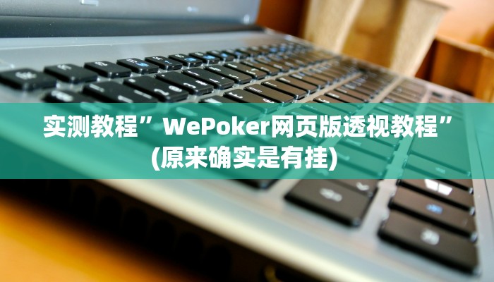 实测教程”wepoker软件作弊挂”确实真的有挂