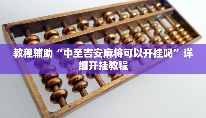 辅助神器“算番宝典可以开挂吗”详细开挂教程