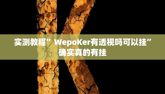 实测教程”WepoKer有透视吗可以挂”确实真的有挂