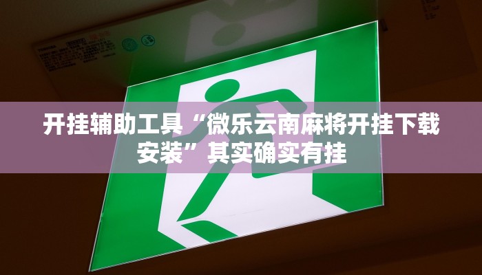 开挂辅助工具“微乐云南麻将开挂下载安装”其实确实有挂